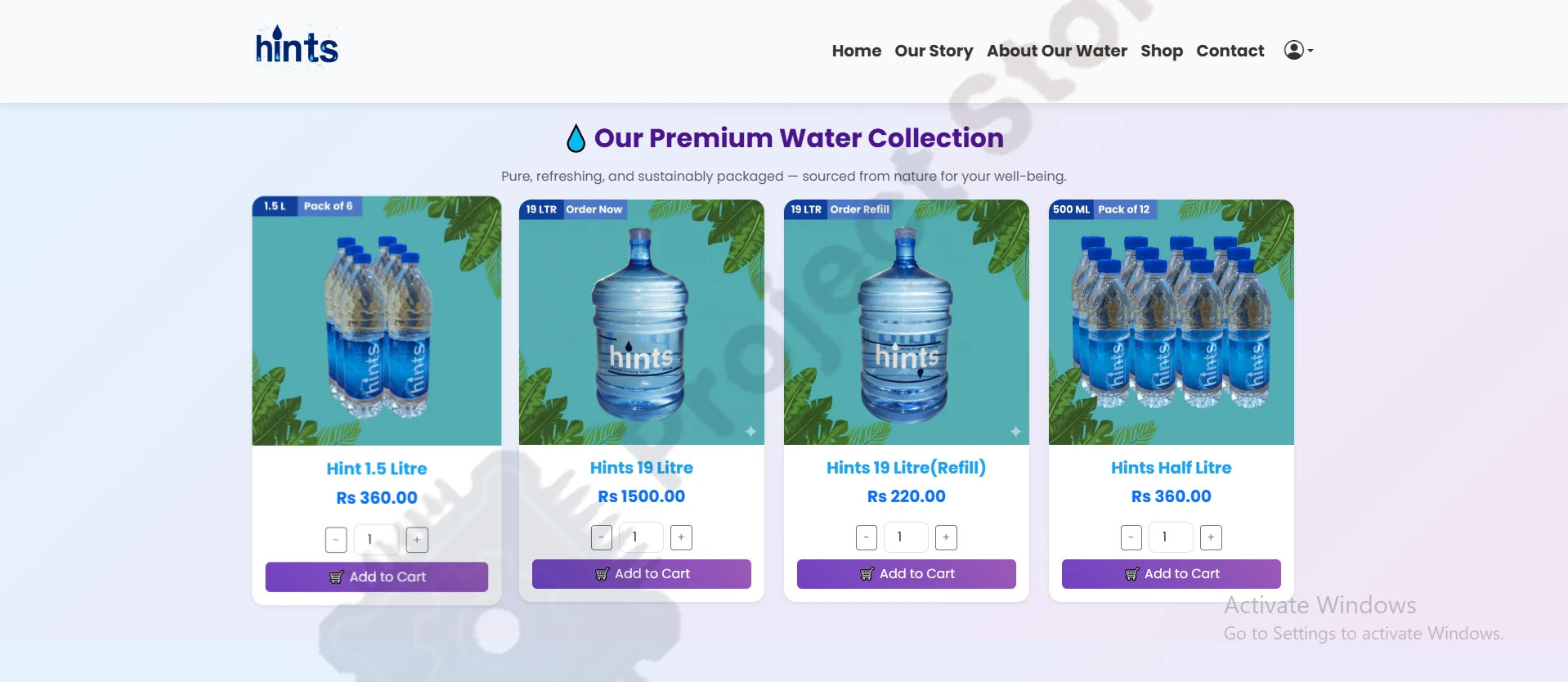 Water Image Project Store