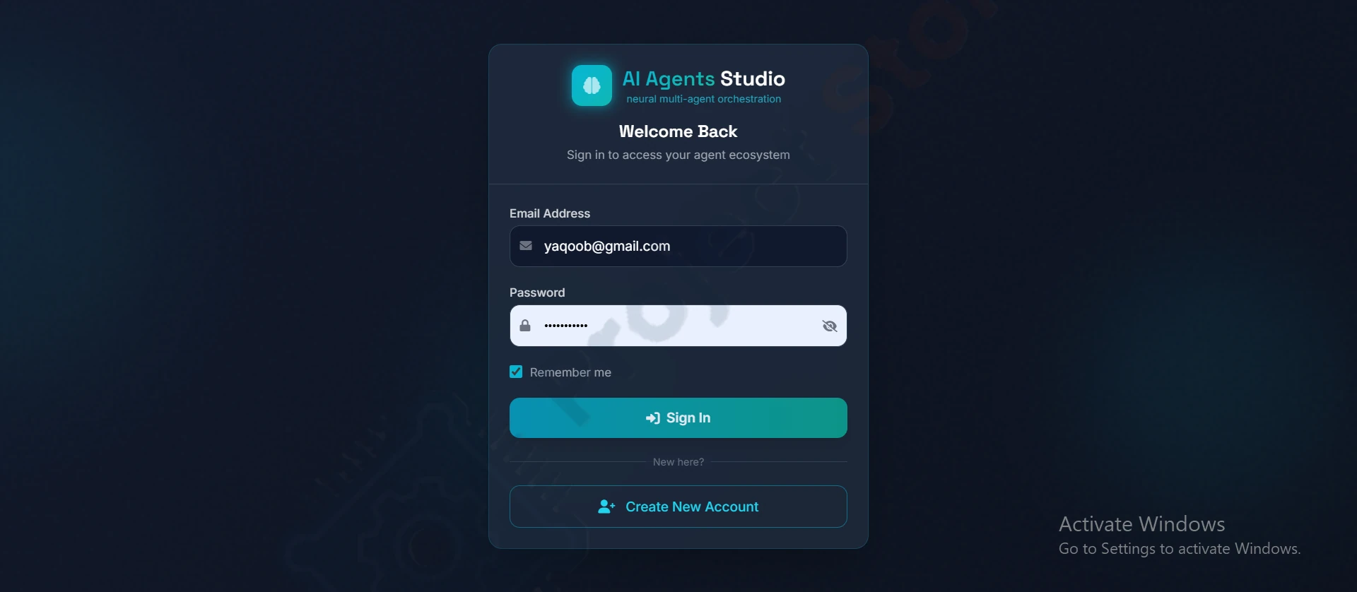 Login Page - AI Companions Hub