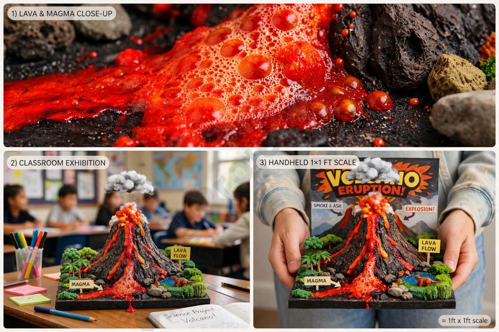 Volcano Eruption Front Elevation