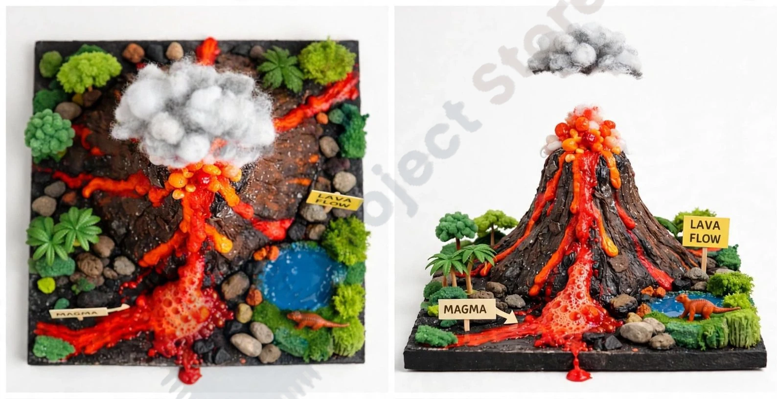 Volcano Crater & Lava Close-up