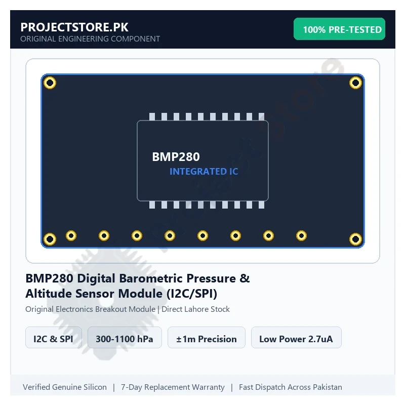 BMP280 Digital Barometric Pressure & Altitude Sensor Module (I2C/SPI) - Original Electronics Component in Pakistan