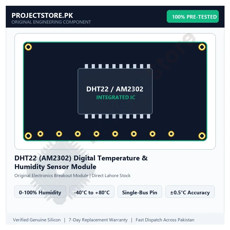 DHT22 (AM2302) Digital Temperature & Humidity Sensor Module - Original Electronics Component in Pakistan