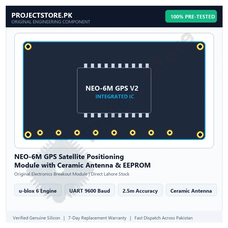 NEO-6M GPS Satellite Positioning Module with Ceramic Antenna & EEPROM - Original Electronics Component in Pakistan