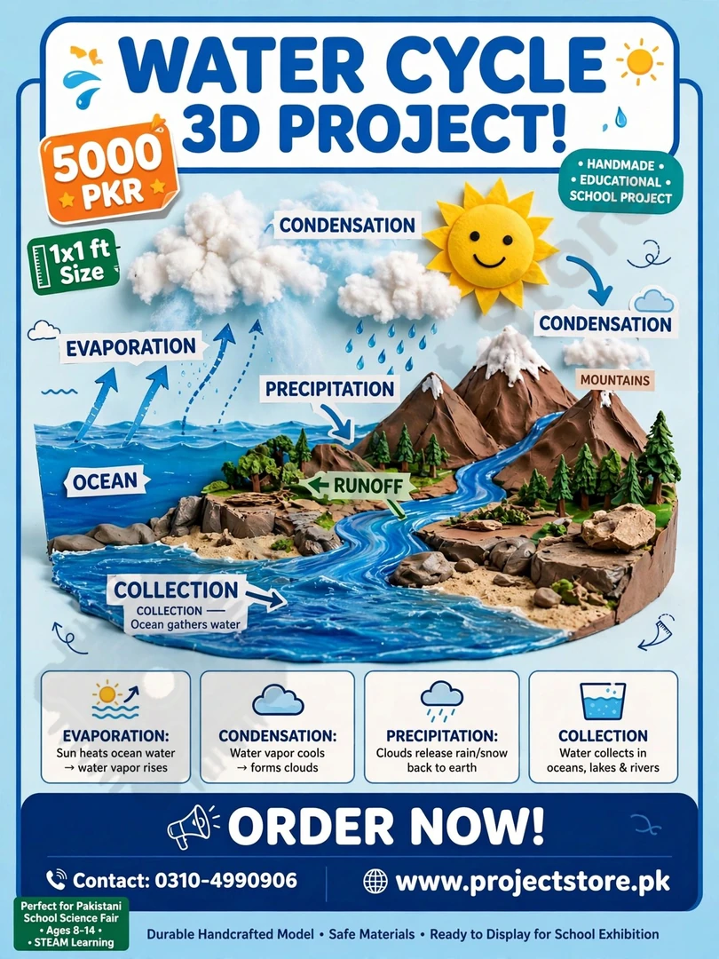 Water Cycle 3D Nature Ecosystem Diorama - Professional Engineering Grade Hardware